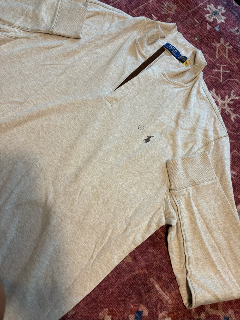 Polo Ralph Lauren Pullover Luxury Jersey Sweater Quarter Zip Size XLT